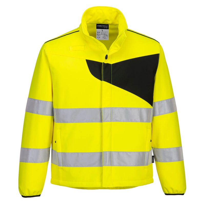 Jachetă reflectorizantă softshell (2L) Galben/Negru