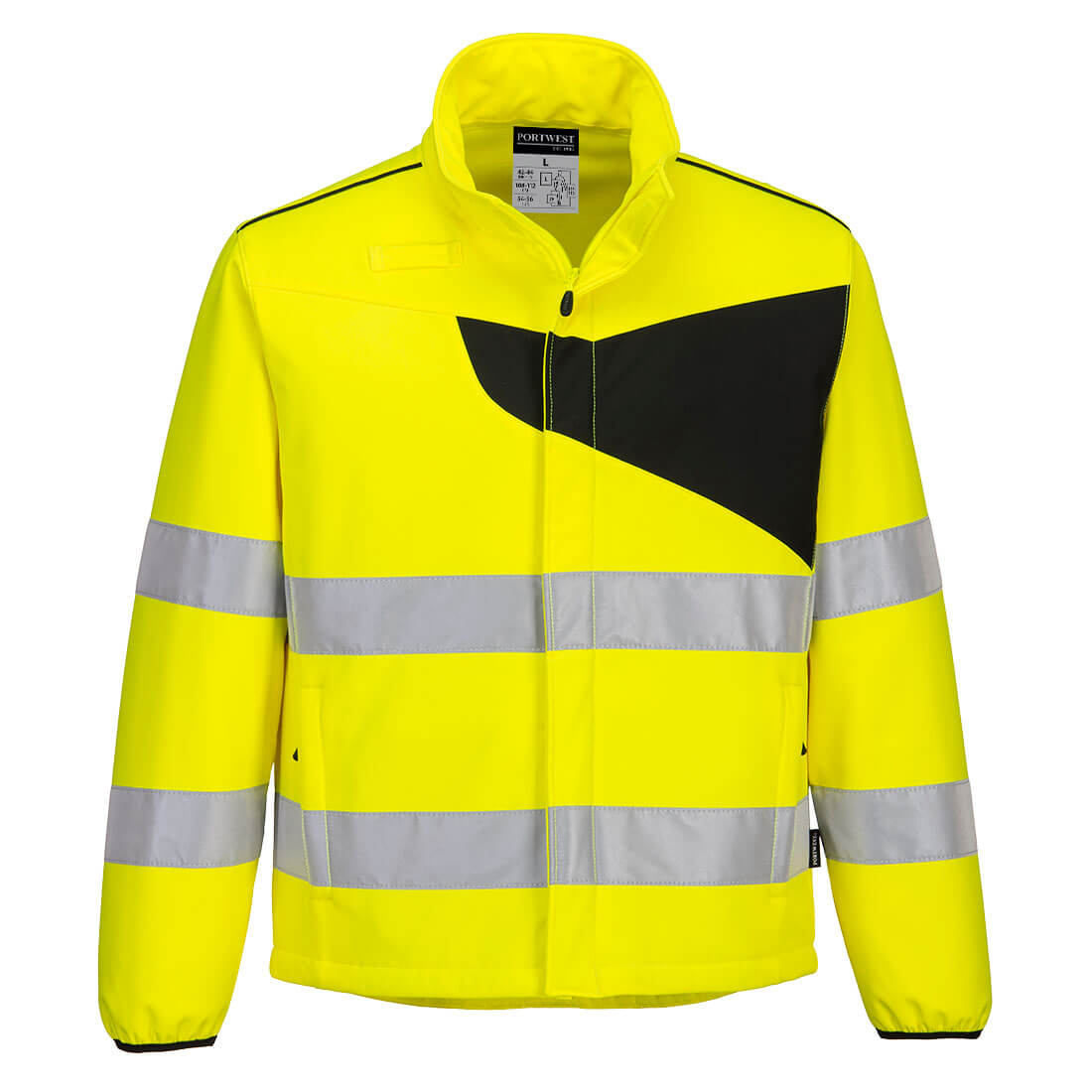 Jachetă reflectorizantă softshell (2L) Galben/Negru
